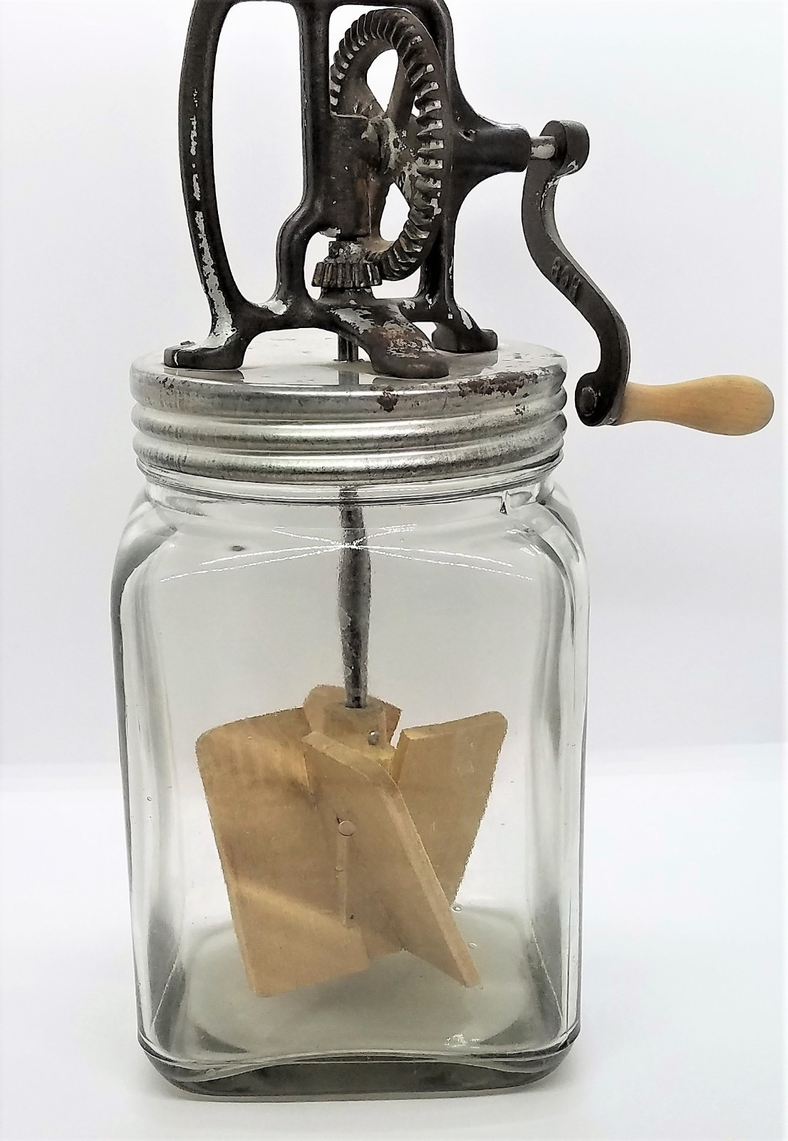 Daisy Glass Butter Churn Hand Crank 3 Qt. Jar