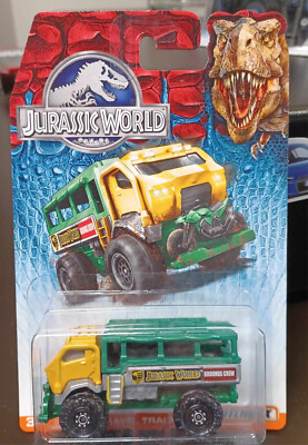 Jurassic World 2015 - Matchbox Diecast - Travel Tracker Green/Yellow