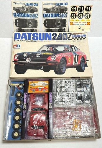 Tamiya 1/12 Scale Datsun 240Z Safari Car Model Kit 1208 Made