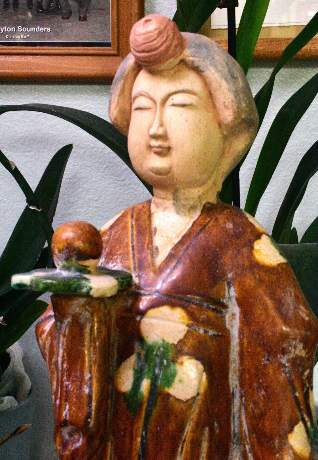 Chinese Tang Sancai Pottery Empress Beauty Dynasty Standing Statue Sculpture 19