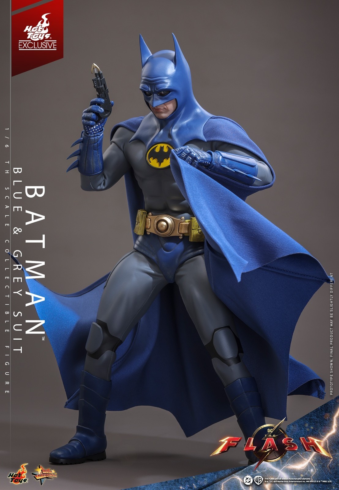 New Hot Toys MMS834 The Flash 1/6 Batman (Blue&Grey Suit) Action
