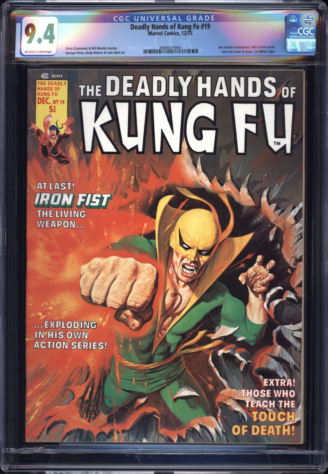 Deadly Hands of Kung-Fu #19 CGC 9.4 - 1st White Tiger