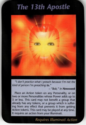 The 13th Apostle SubGenius Card INWO Illuminati New Word Order Game