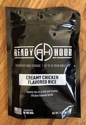 Ready Hour Creamy Chicken Flavored Rice-25yr Shelf-Emergency Food Supply-Camping