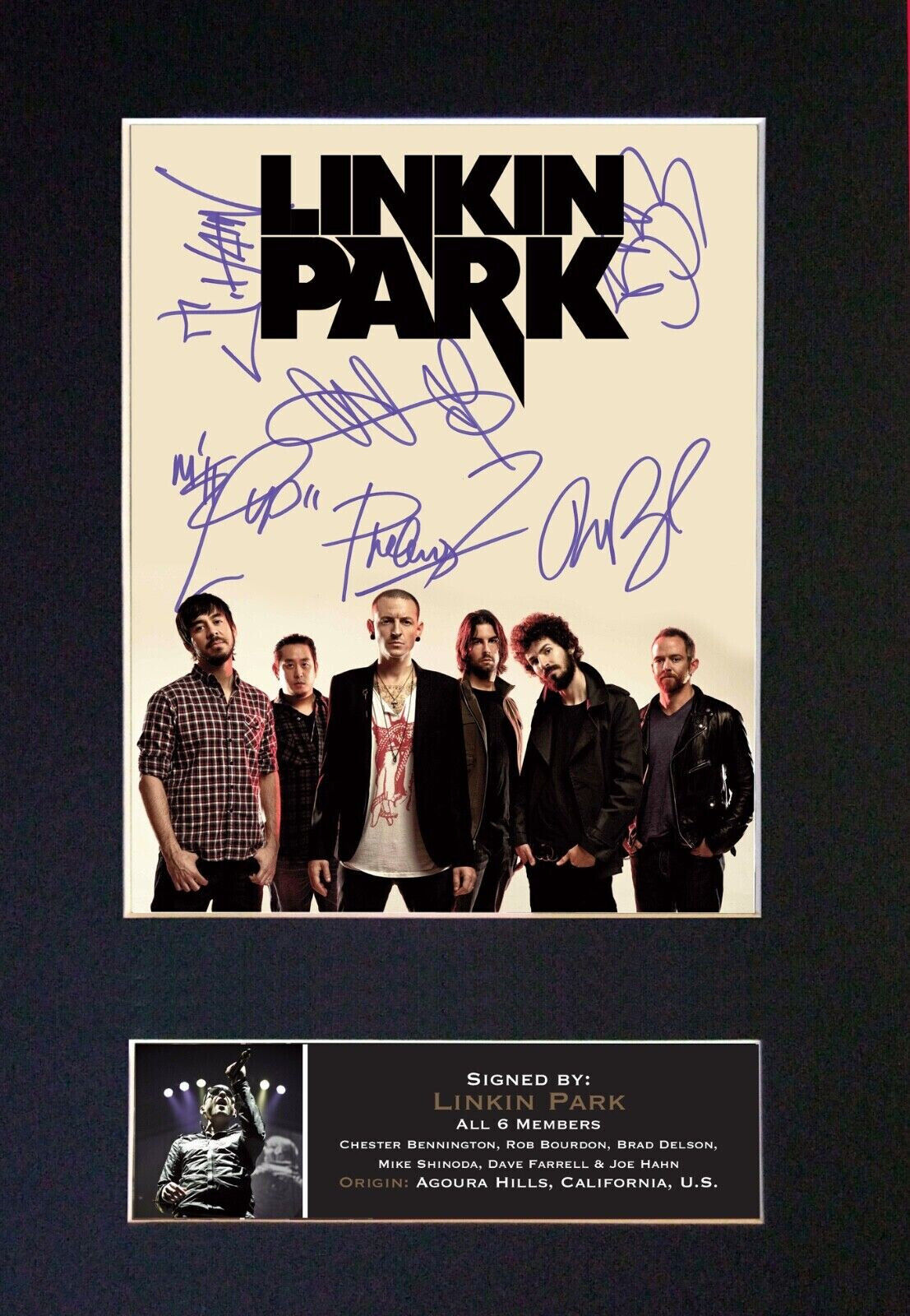 Linkin Park Autograph Chester Bennington Mike Shinoda Brad Linkin Park Autograph Chester Bennington Mike Shinoda Brad