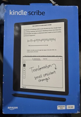 Amazon Kindle Scribe ebook Reader 32GB 10.2 inch 300 ppi with Premium Pen A1878