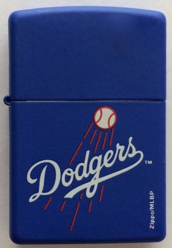 Zippo Windproof Lighter With Los Angeles Dodgers Logo, New In Box