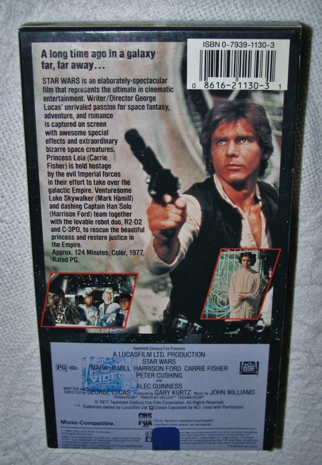 STAR WARS TRILOGY 3 VHS SET 1990 RARE CBS FOX & PROMOTIONAL CARD: Return of Jedi