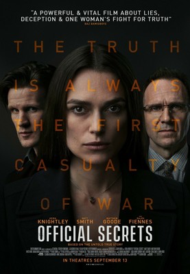 Official Secrets (2019) Keira Knightley Matt Smith Matthew Goode Movie Poster