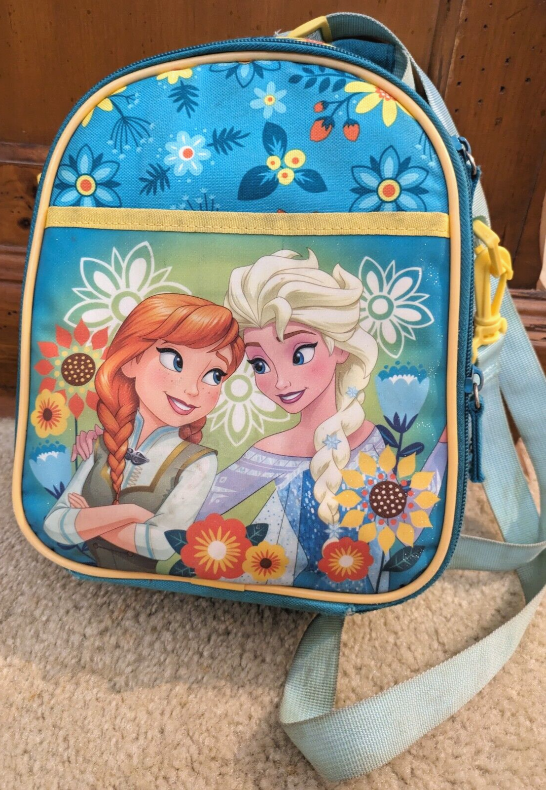 Disney Store Kids Frozen Fever Elsa Anna Lunch Box/Bag