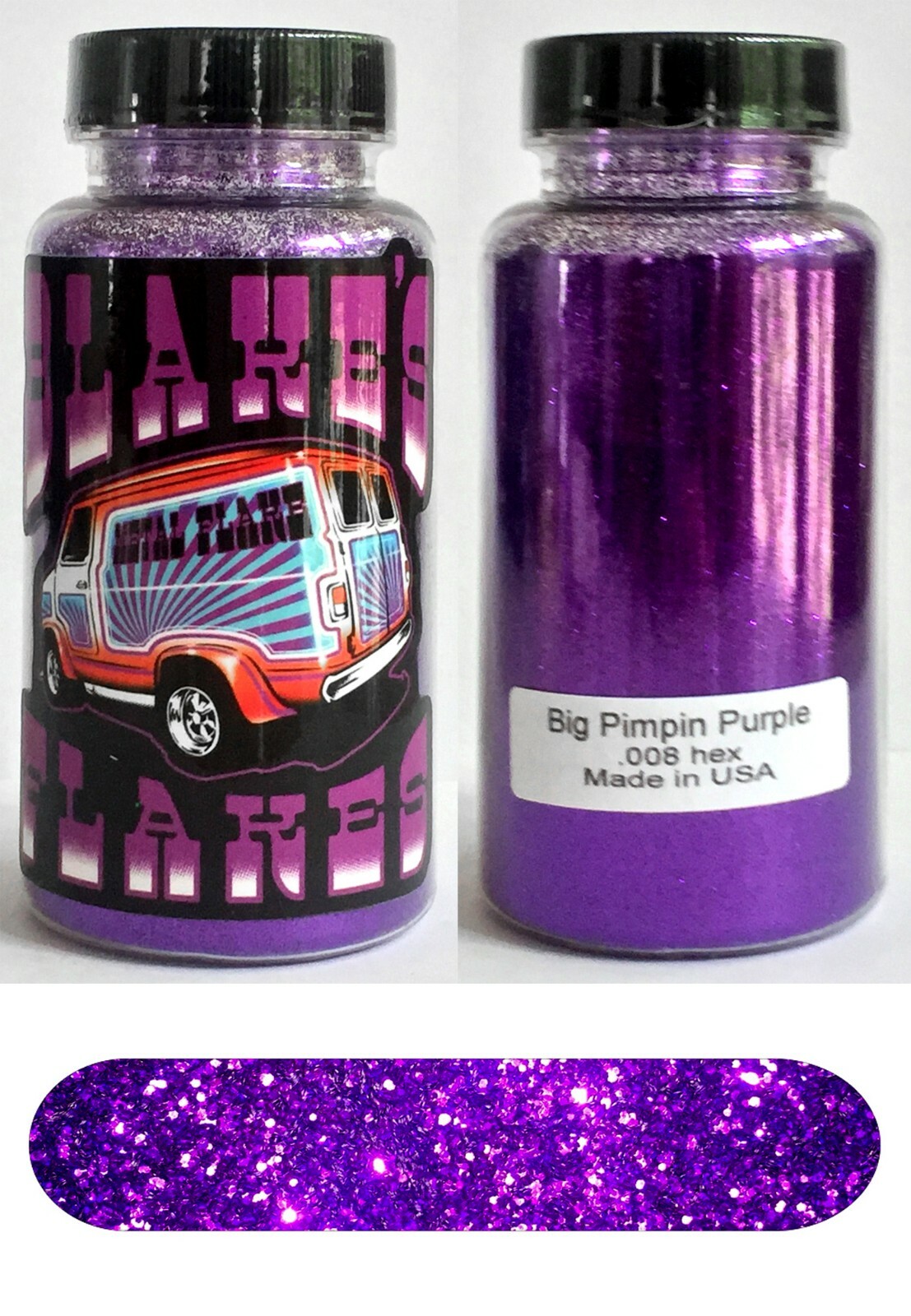 Blakes Metal Flake .008 Big Pimpin Purple Hot Rod Custom Paint Automotive 2oz New for sale in