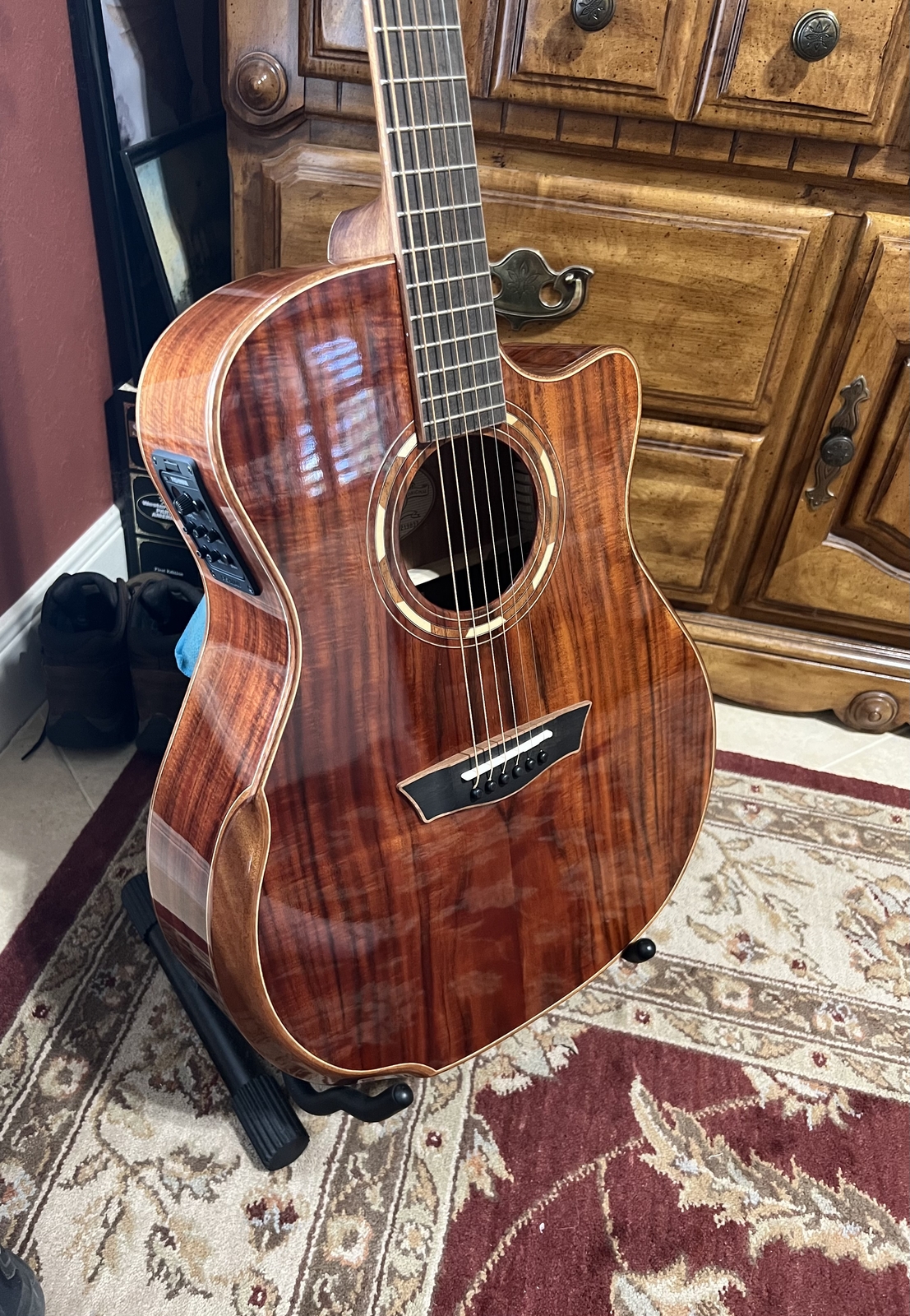 Washburn Comfort G55CE Koa - Natural | eBay