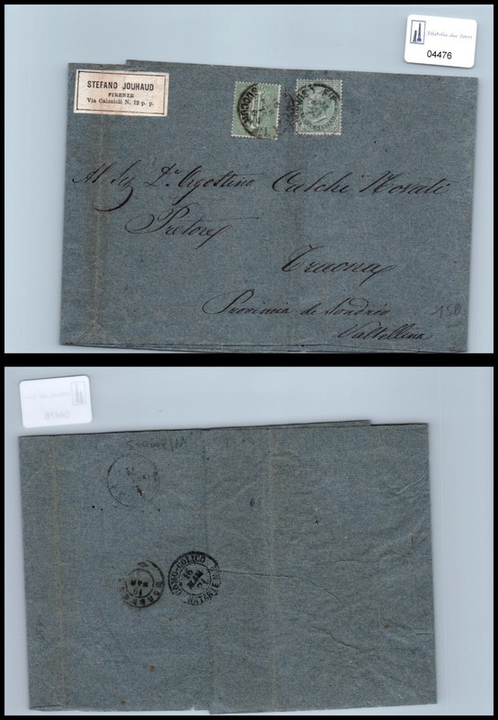 Storia Postale Regno V E Ii Da Firenze Succursale A Traona Cat. T14+16 Natante