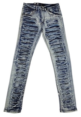 

Синие потертые джинсы Waimea со стразами —, Blue wash