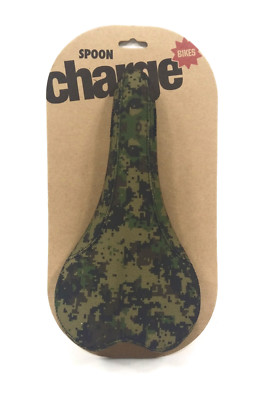 Charge Bikes Spoon Bicycle Saddle White Snow Digi Camo CrMo Rails Road Mountain