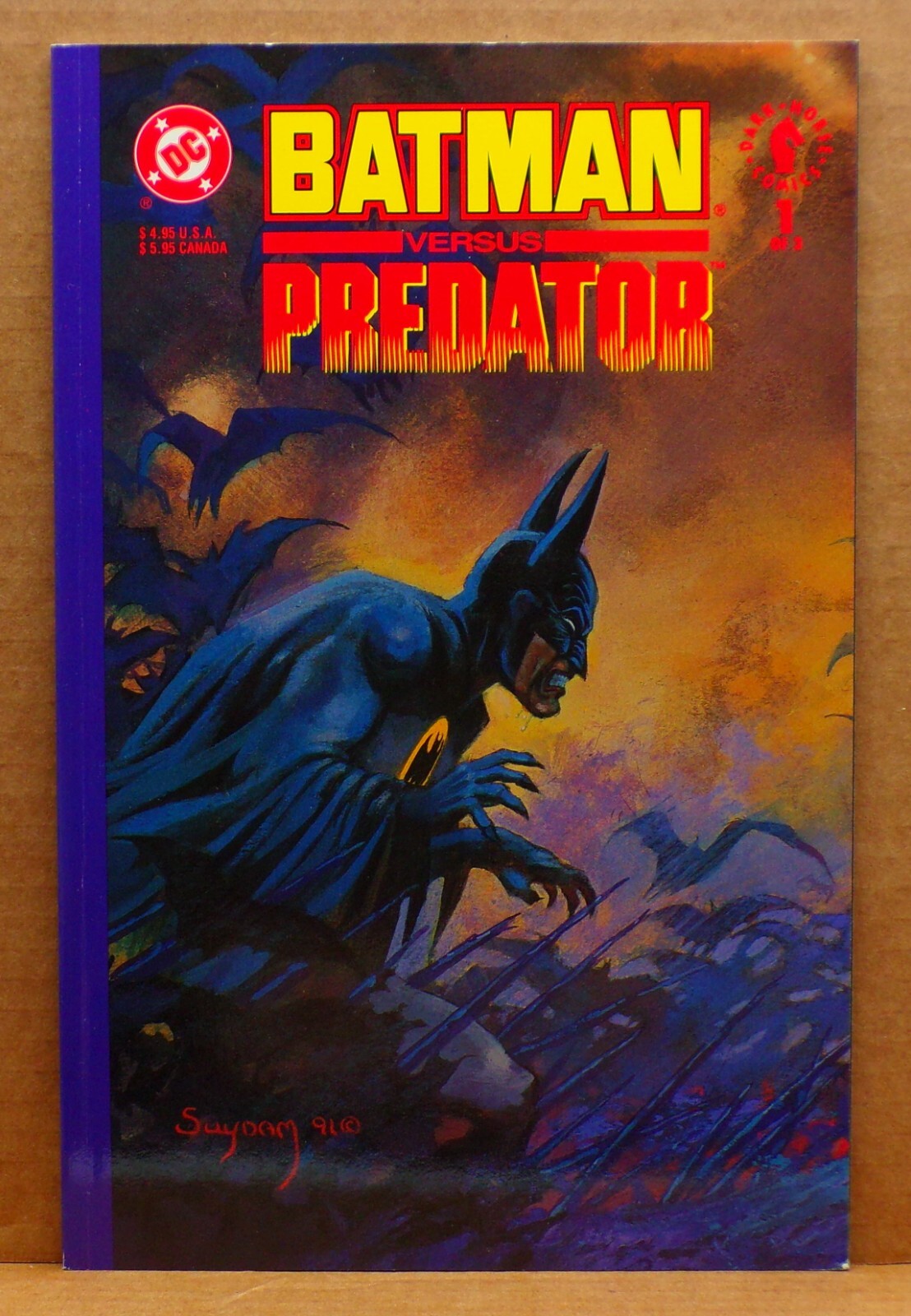 Batman versus Predator #1 , #2, #3 -Prestige Editions --1991