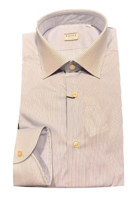 NWT  XACUS  TAILOR MILLERIGHE SHIRT  11232 533ML004  LIGHT BLUE / WHITE