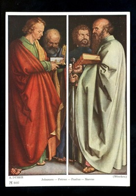 Art Paintings Postcard Durer Johannes Petrus Paulus Marcus Munich 