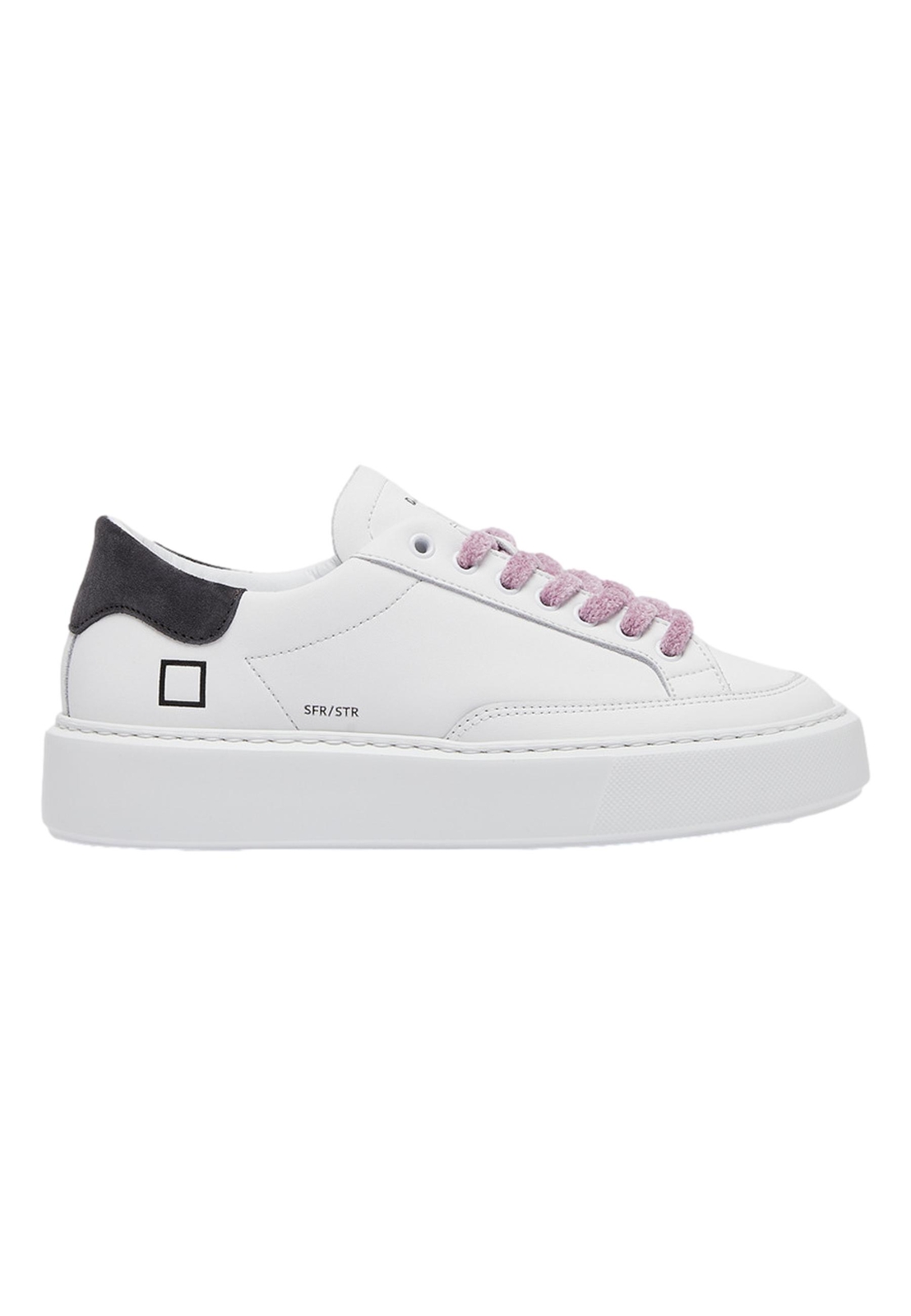 Pre-owned Date D.a.t.e. Sneakers Sfera Fur Stripe White-gray W411 Sf Sr Wy