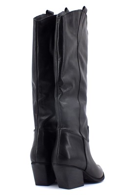 Pre-owned Divine Follie Texan Boot Buckles Woman Dark Brown Dfi200