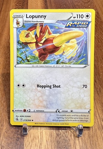 Lopunny 213/264 Non Holo Uncommon Fusion Strike Pokemon Card