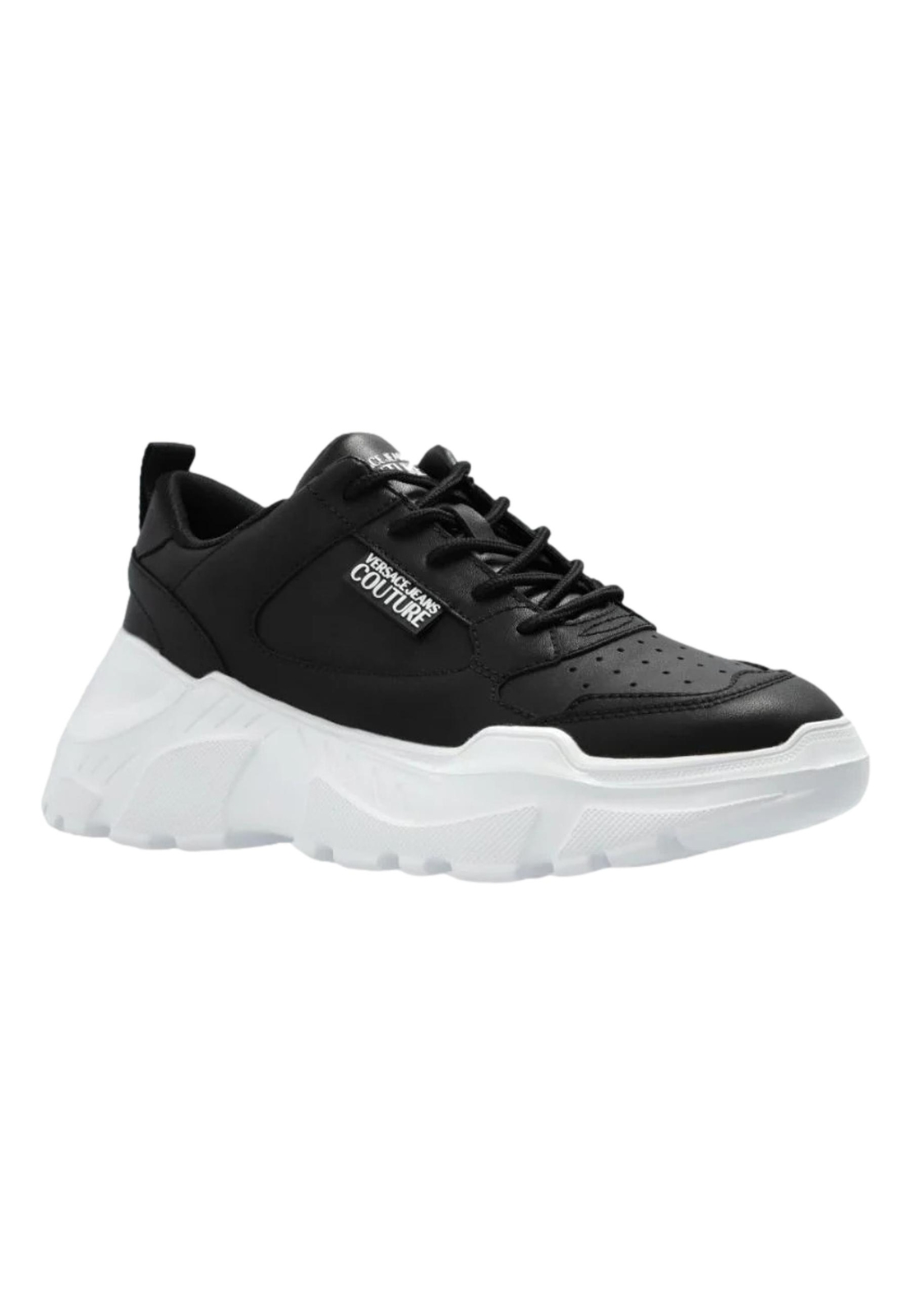 Pre-owned Versace Jeans Couture Black Sneakers Speedtrack 77va3sc2 Zp307