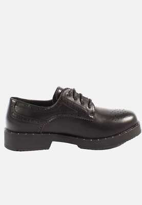 Inglesine Donna Nere Derby Stringate Scarpe Francesine Basse con Lacci  Borchie | eBay