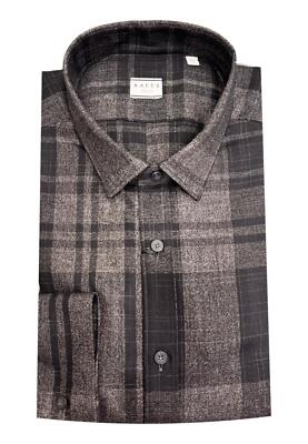 NWT  XACUS  SLIM FIT CHECKED SHIRT X2.91325.674ML2X039 BLACK