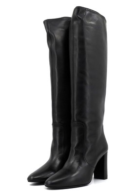 Pre-owned Via Roma 15 Soft Boot Heel Women Black 3434