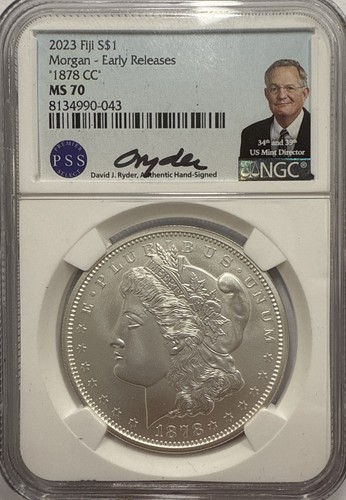 2023 Fiji 1878-CC Morgan Dollar NGC MS 70 Early Releases