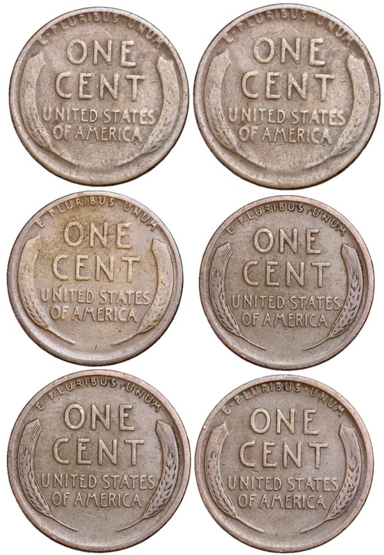 1920-D - 1929-D ALL DENVER MINT Lincoln Wheat Cent Pennies G/VG (6 COIN LOT)
