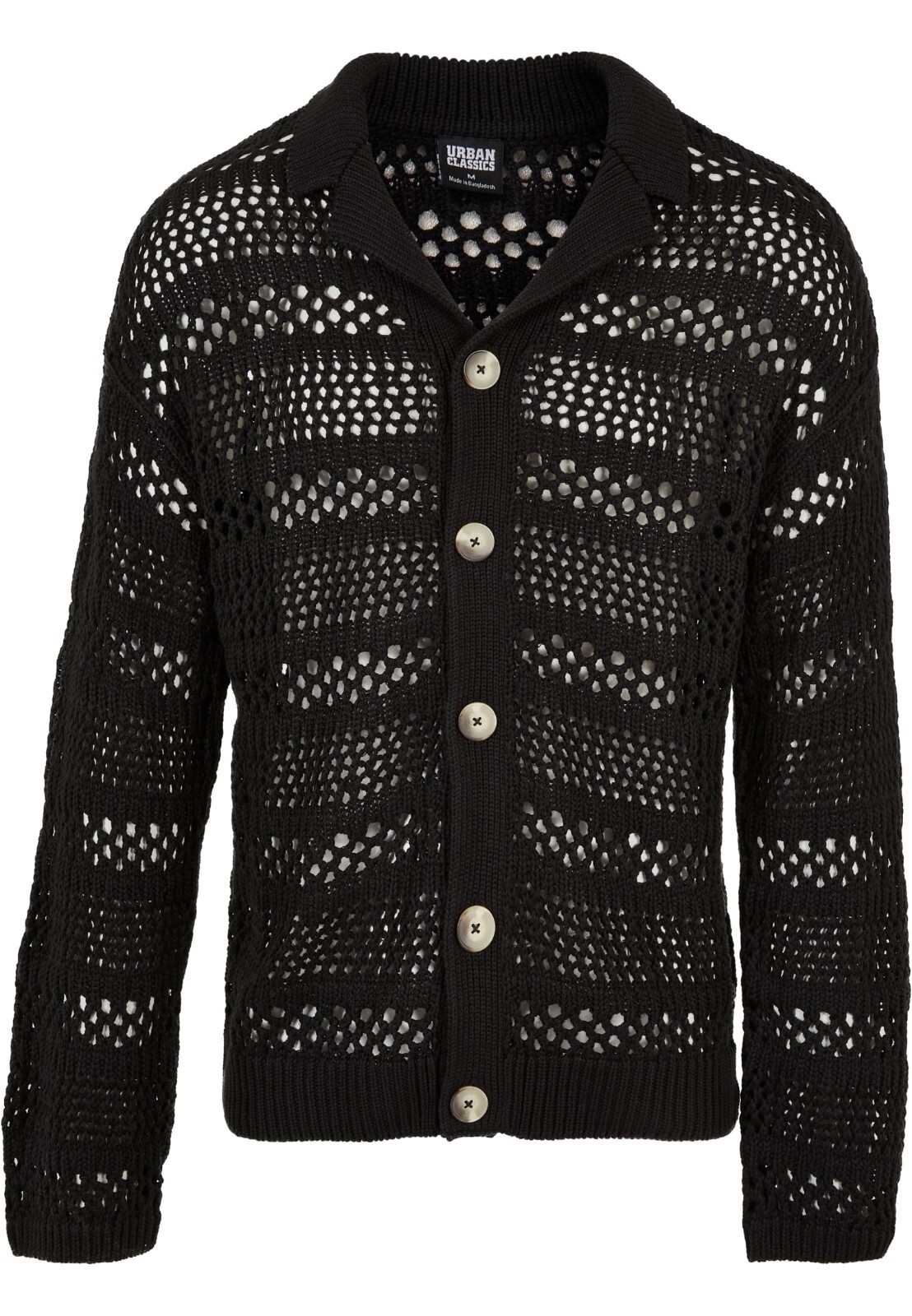 UNUSED アンユーズド Crochet Cardigan ブラック　M UNUSED（アンユーズド）の「Crochet crewneck sweater（ニット