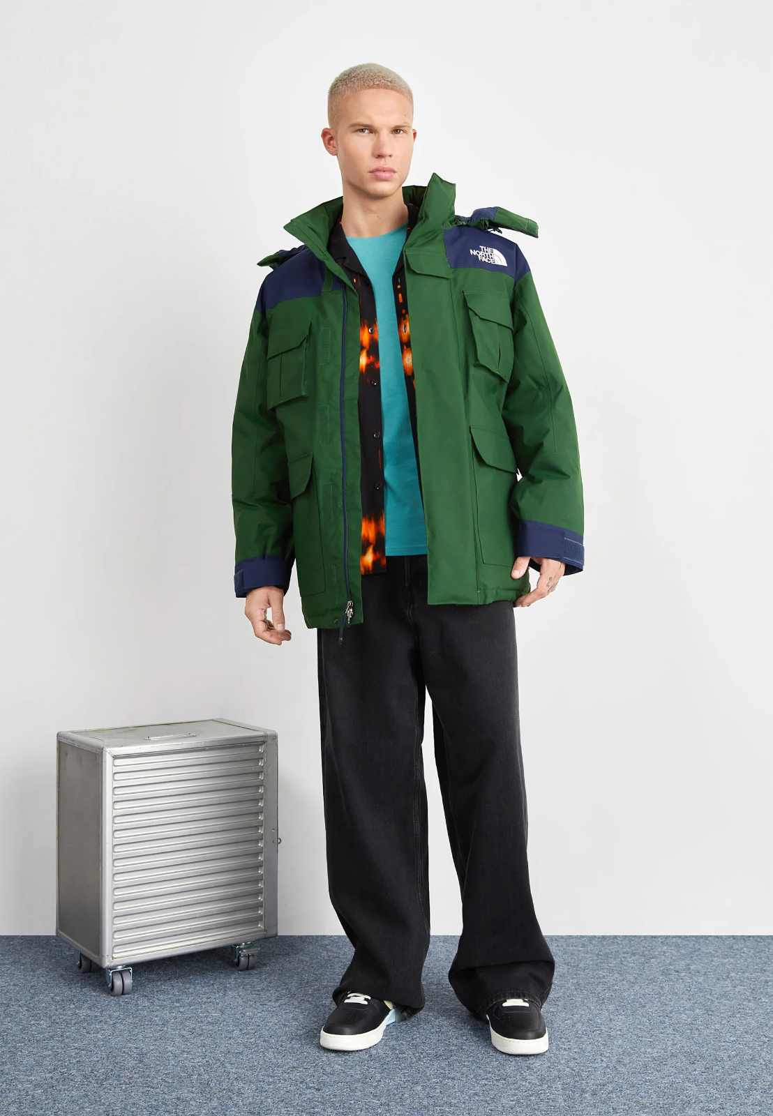 Pre-owned The North Face Men's Coldworks Insulated Parka L $500 In Pine Needle-summit Navy