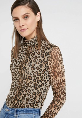 STEFFEN SCHRAUT STEFFEN SCHRAUT JULIA ROLL NECK SHIRT T-SHIRT WILD CAT LEOPARD TRANSPARENT GR.36