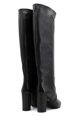 Pre-owned Via Roma 15 Soft Boot Heel Women Black 3434
