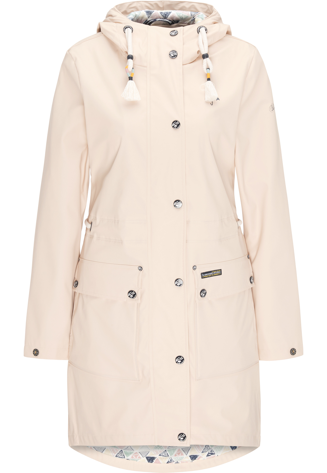 B-Ware Schmuddelwedda Damen Parka / Regenjacke Gr. L Rauchgelb