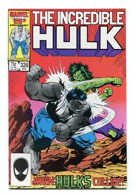 INCREDIBLE HULK #326 - GRAY HULK BATTLES GREEN HULK ISSUE - UNREAD COPY - 1986
