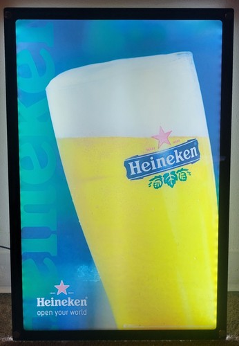 Vintage Lighted Heineken Beer Sign 24