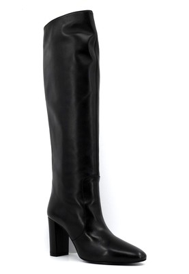 Pre-owned Via Roma 15 Soft Boot Heel Women Black 3434