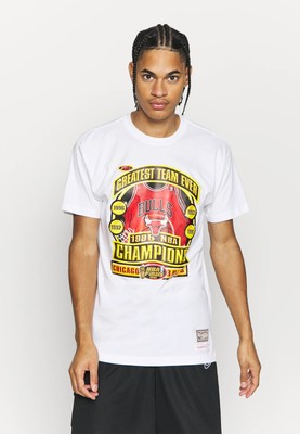 

Mitchell - Ness NBA Chicago Bulls Баскетбольная футболка мужская белая повседневная футболка, Белый, Mitchell - Ness NBA Chicago Bulls SS Basketball T-Shirt