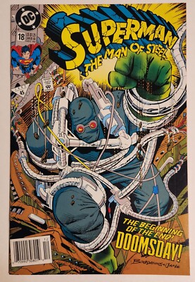 Superman: The Man of Steel #18 (1992, DC) FN Newsstand 1st Full App of Doomsday