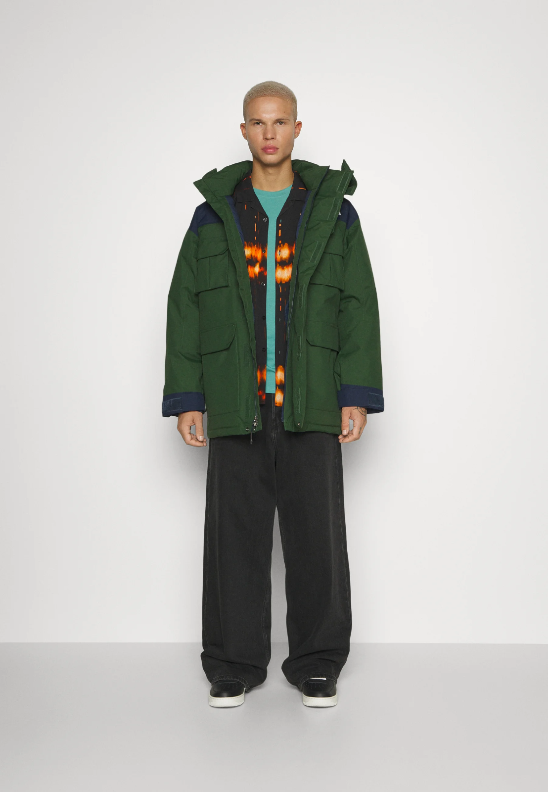Pre-owned The North Face Men's Coldworks Insulated Parka L $500 In Pine Needle-summit Navy