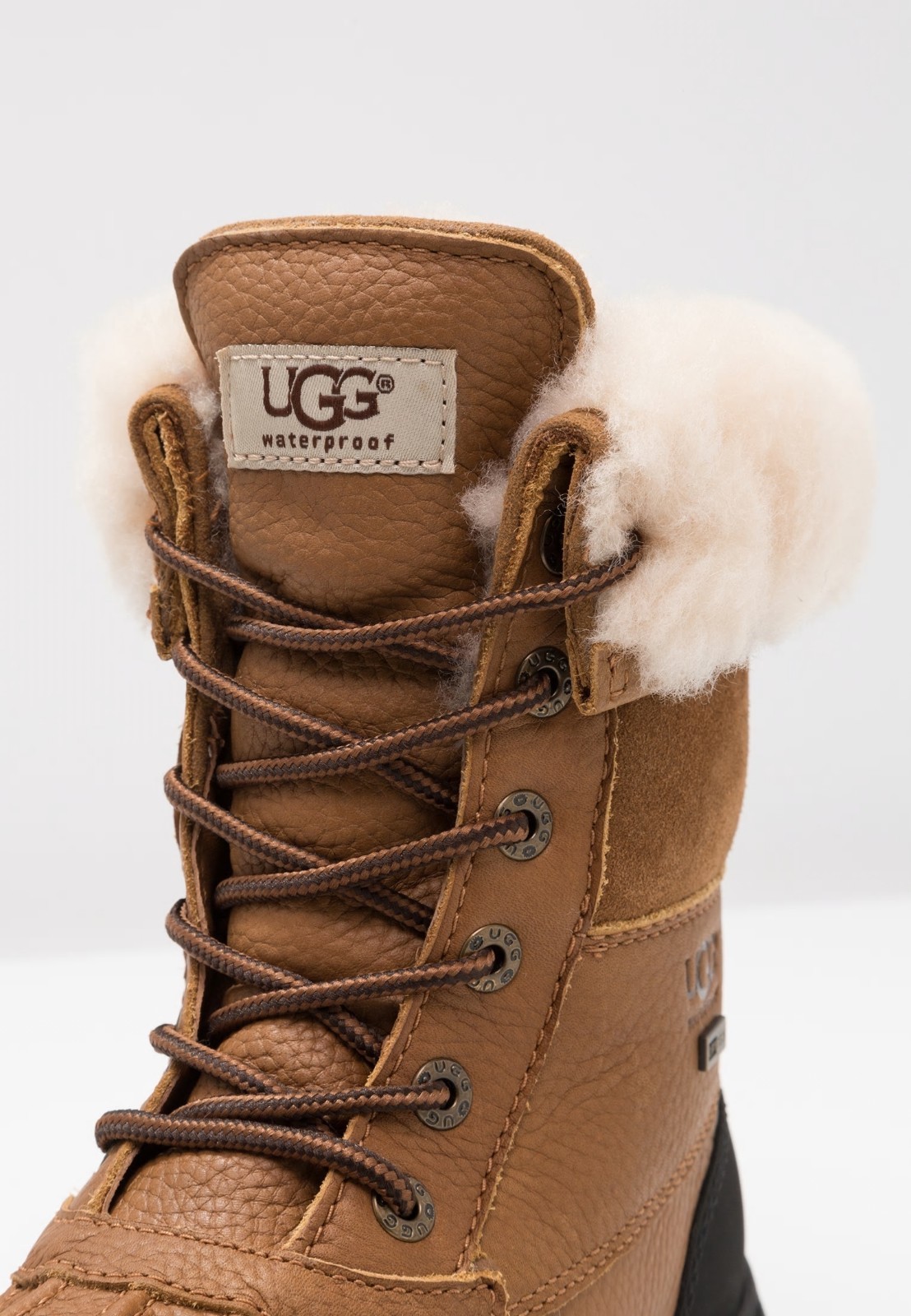Pre-owned Ugg Authentic  Brand Women's Shoes Waterproof Adirondack Iii Snow Boots Chestnut In Brown