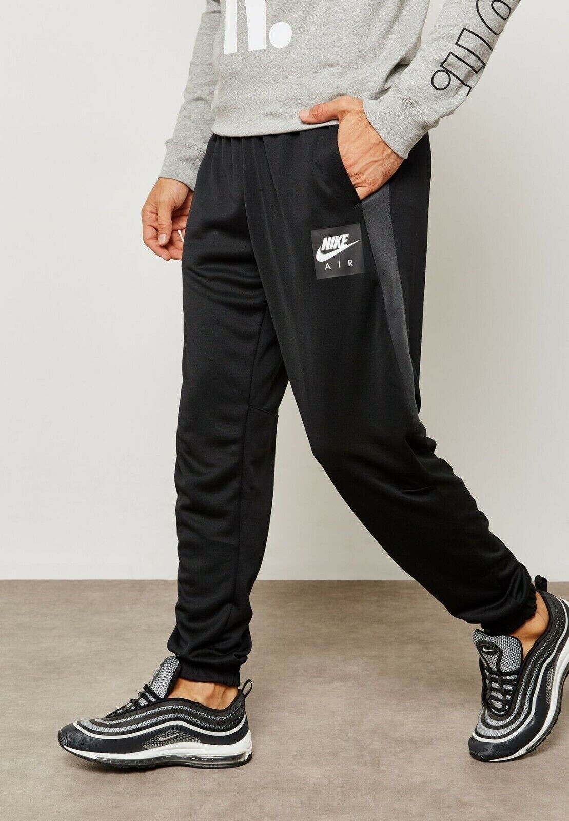 SZ XL🚀 Nike Air Men's SportsWear Black Training Joggers Pants AJ5317-010 💰$80 SZ XL🚀 Nike Air Men's SportsWear Black Training Joggers Pants AJ5317-010 💰$80