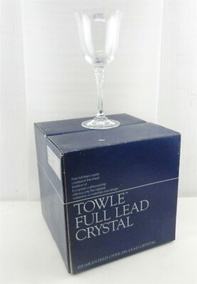 4 Towle 23101 Tudor Goblets Full Lead Crystal 8 1/2'' Water Wine ~NIB~   MS