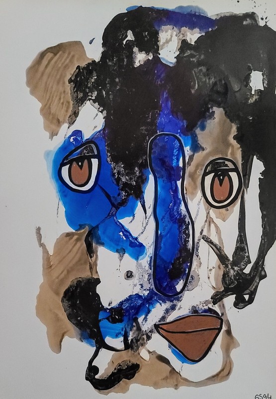 GÃ©Rard Sendrey Art Brut Peinture 1994 Verni 