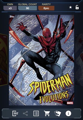 SUPERIOR-EPIC SPIDER-MAN EVOLUTIONS-THE MARVEL AGE-TOPPS MARVEL COLLECT DIGITAL