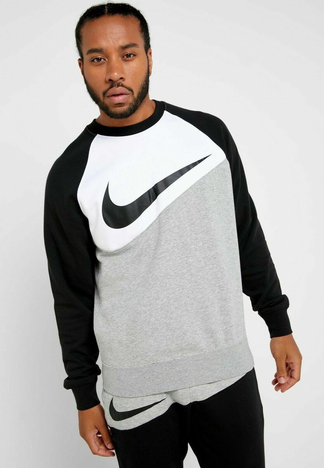 MENS NIKE SWOOSH FRENCH TERRY SWEATSHIRT TOP SIZE L XL BV5304 064 eBay