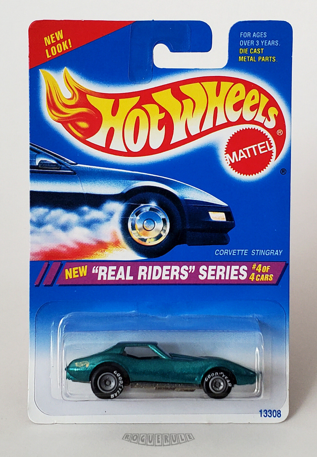 ミニカー Hot Wheels Real Riders Movie Series Hot Wheels 1995 Real Riders Series 4/4 #321 Corvette