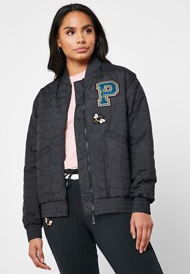 

Puma x Sue Tsai Varsity Jacket Womens Black Casual Lifestyle Спортивная верхняя одежда, Черный, Puma x Sue Tsai Varsity Jacket